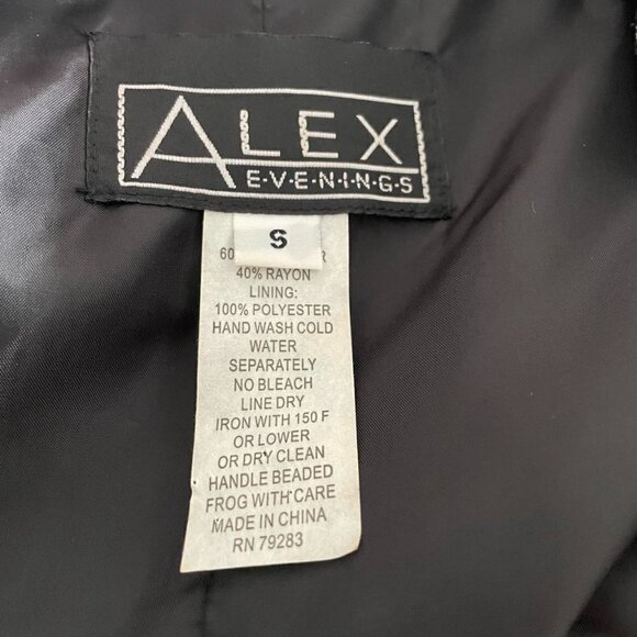 Alex Evenings Size Small Top Blouse Party Wedding Fancy Classy Floral - Picture 6 of 7